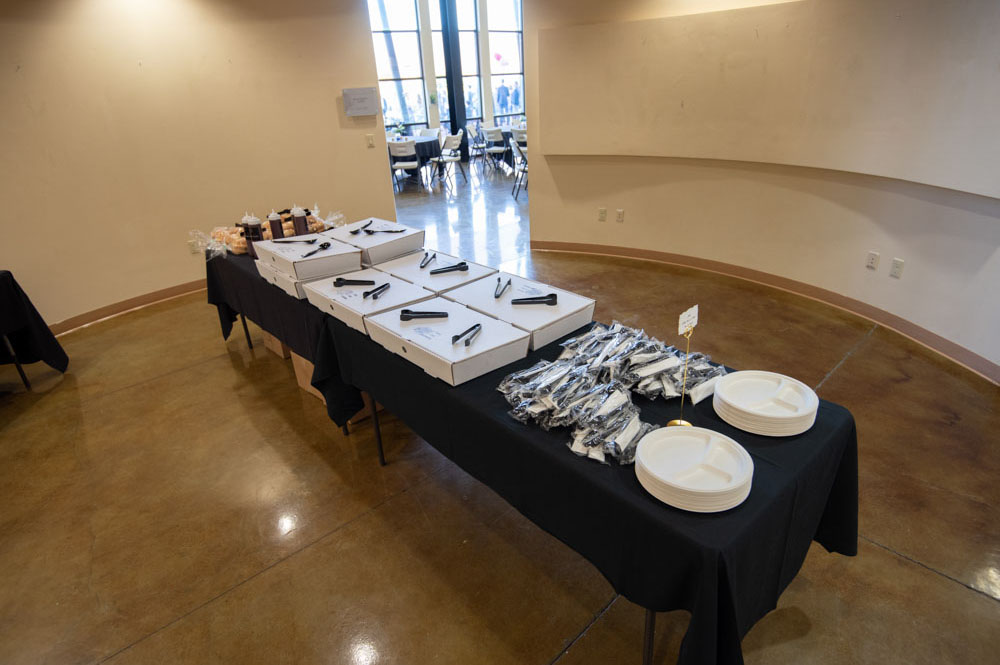 BBQ Catering Boxes table setup